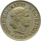 10 Rappen 1918 B Messing